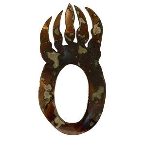 Artist Signed Metal Bear Claw Trivet Or Wall Decor